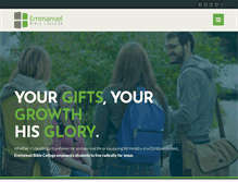 Tablet Screenshot of emmanuelbiblecollege.ca